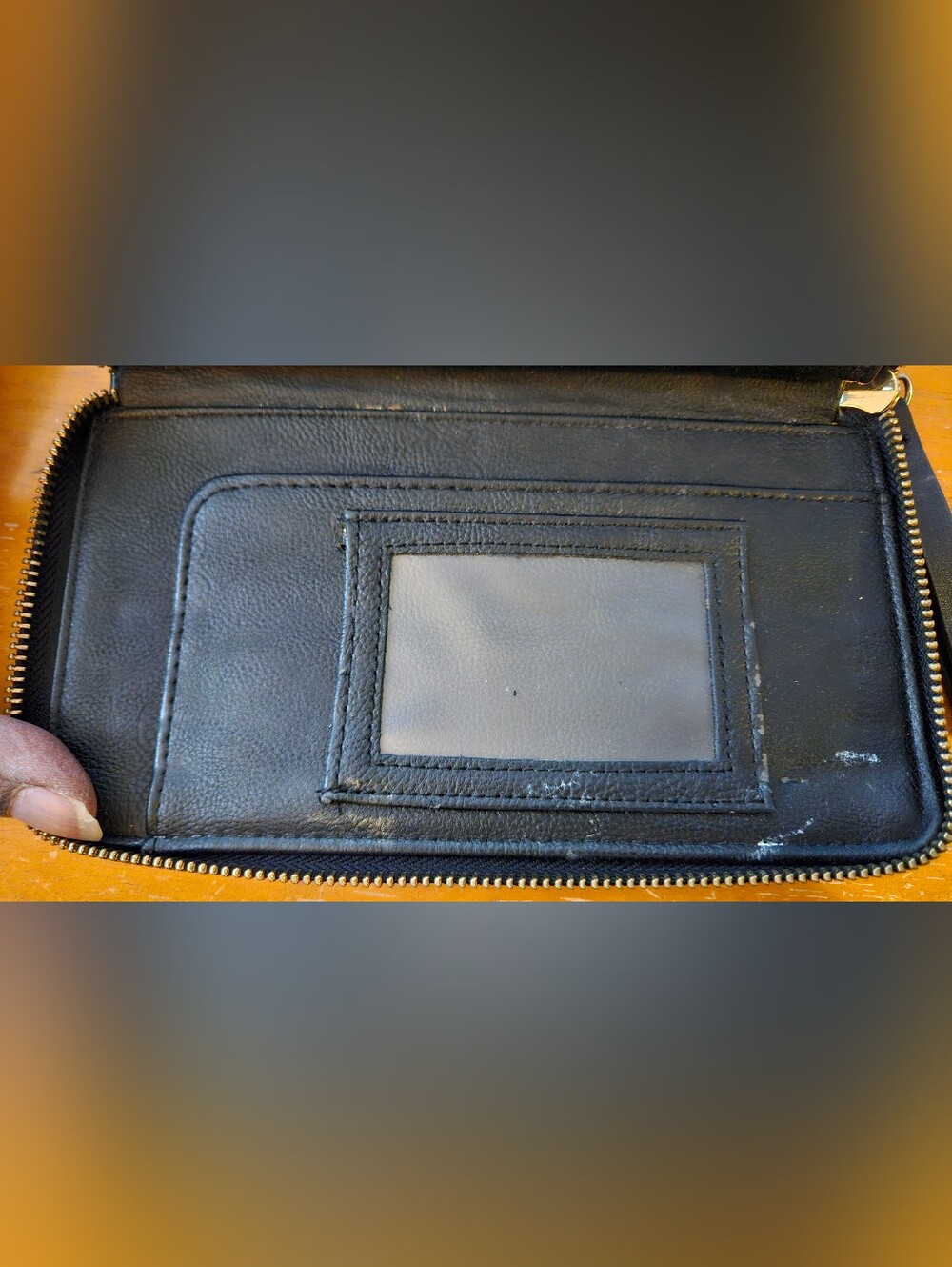 Betsey Johnson Black Patent Zip-Around Wallet - Picture 4 of 7
